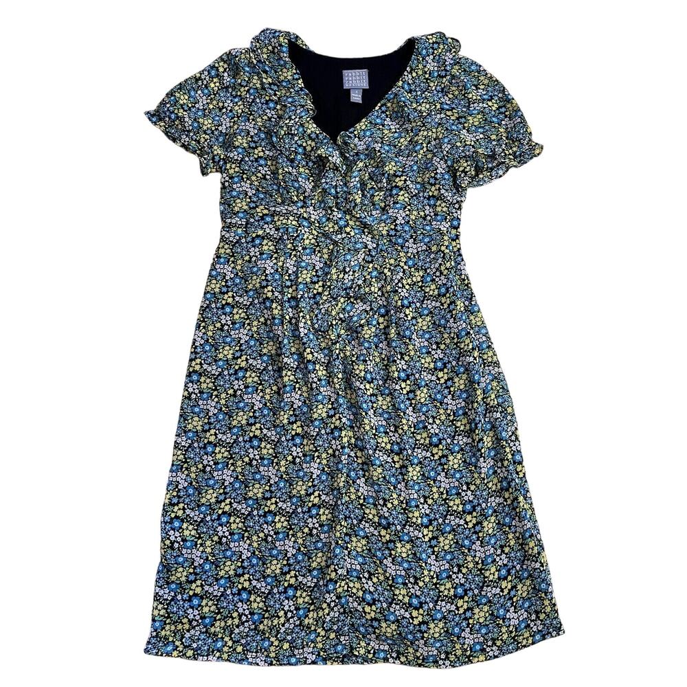 rabbit rabbit rabbit DESIGNS Size 4 DRESS Blue Floral